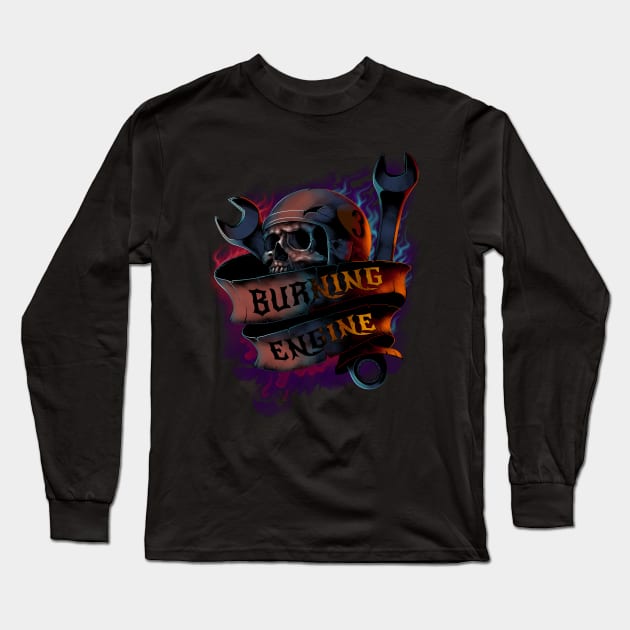 Burning Engine Long Sleeve T-Shirt by jorgewilliams7th